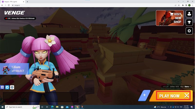 Venge io - Lối chơi bắn súng ngắn nhưng dồn dập