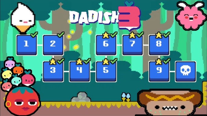 Daily Dadish - Điều khiển và phản hồi khi vượt chướng ngại Daily Dadish - Điều khiển và phản hồi khi vượt chướng ngại