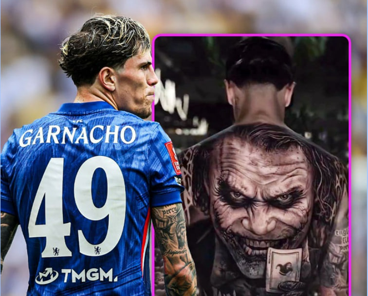 Garnacho gây sốt với hình xăm Joker khổng lồ, ngầm gửi thông điệp về tương lai tại Chelsea